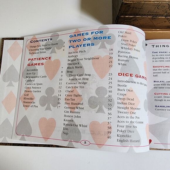 Card & Dice Games Gift Set Game Book Scorepad Cards Dice Robert Frederick 2003 - Picture 6 of 13